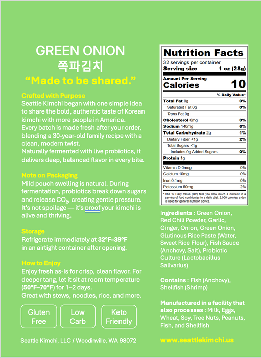 Green onion Kimchi - 21oz (600g)